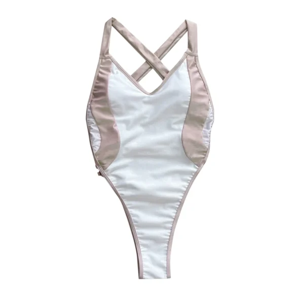 Sexy Summer One Piece Semi Thong Backless Swimwear - Image 8