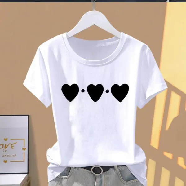 Casual Fashion Explosive Short Sleeve Print Floral Sports T-shirt - Image 4