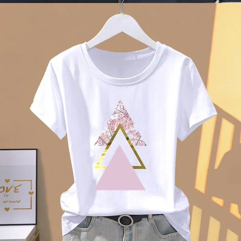 Casual Fashion Explosive Short Sleeve Print Floral Sports T-shirt