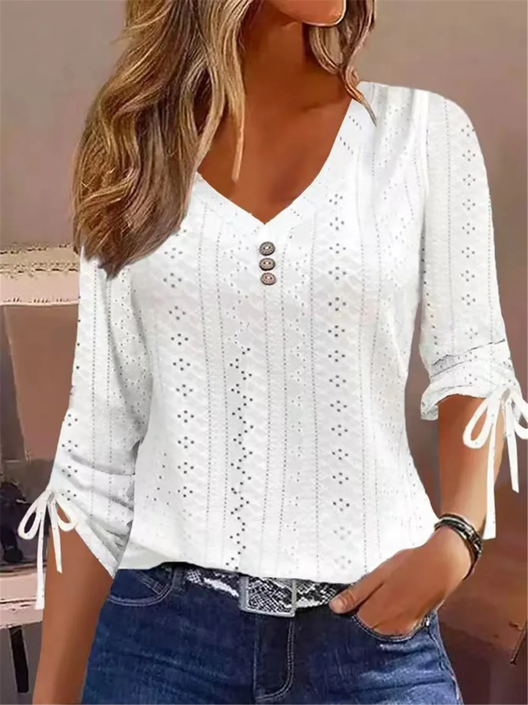 Basic Solid Lace Shirt Top Korean White Blouse Vintage T Shirt