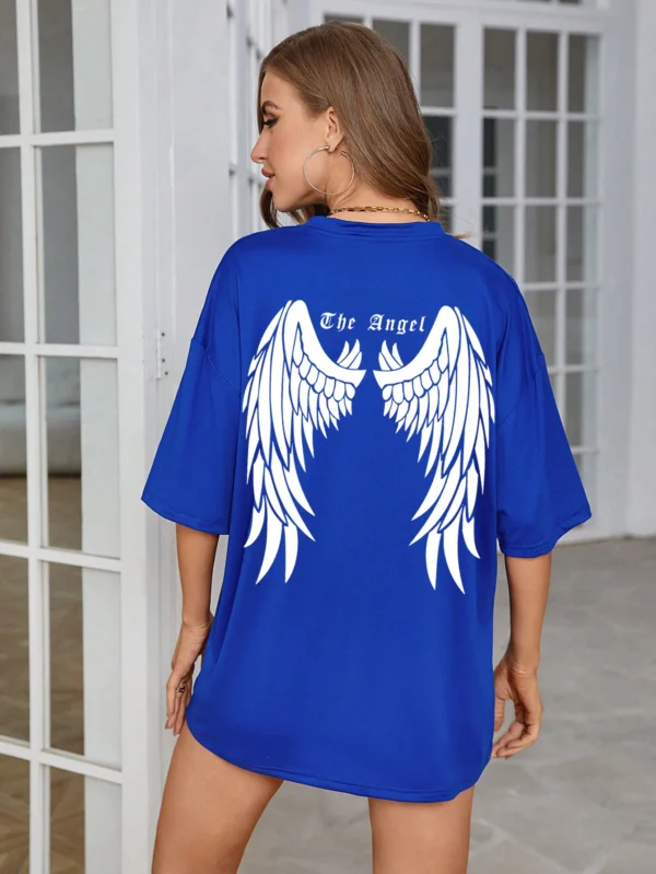 Cotton Short Sleeves Dark Angel Wing Hot Sale Graphic Printed T-Shirts - Image 13