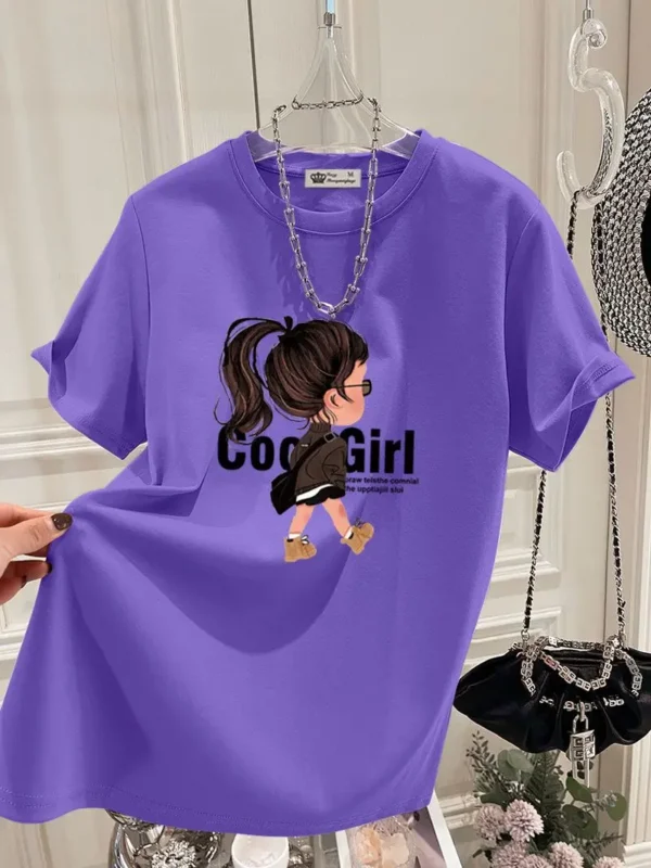 Pure Top Cotton Loose Printed Short Sleeve O-neck Streetwear T-shirt - Image 11