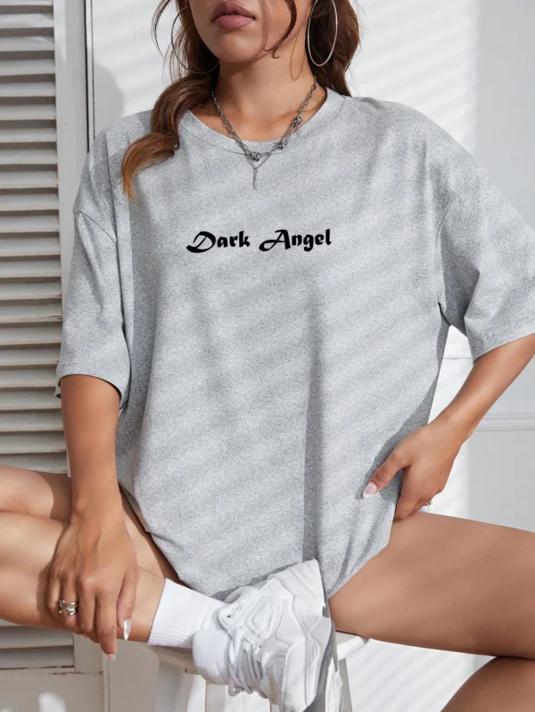 Cotton Short Sleeves Dark Angel Wing Hot Sale Graphic Printed T-Shirts - Image 18
