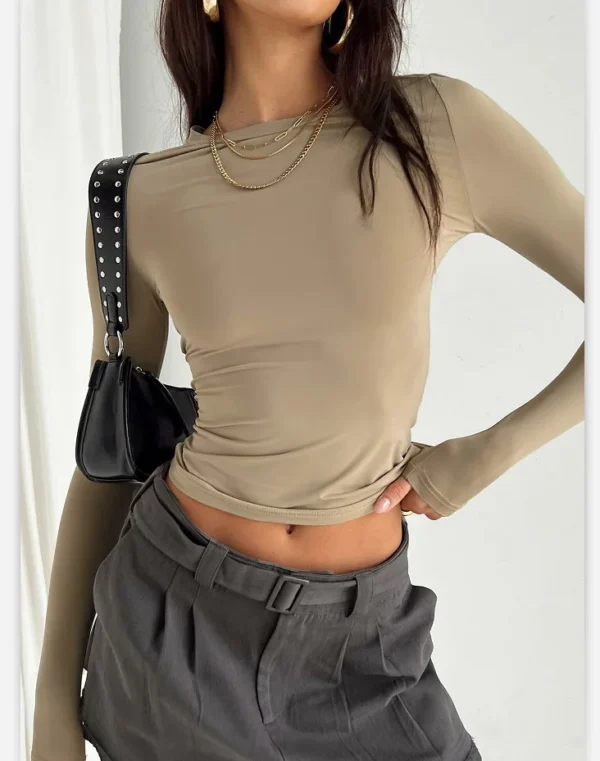 Short Sleeve Casual O-Neck Solid Slim Fit Tee Summer Sexy Basic Top Simple T Shirt - Image 9